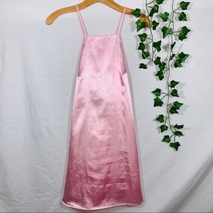 Satin pink dress